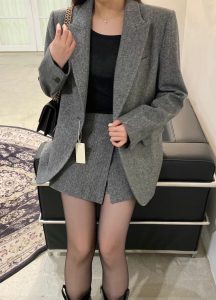 (season sale)100%羊毛高級織紋顯瘦西裝外套-自留款 - Image 9