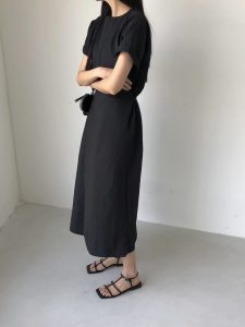 日常設計感層次綁帶長洋 - Image 4