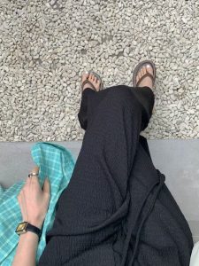 腰鬆緊顯瘦皺皺褲 - Image 6