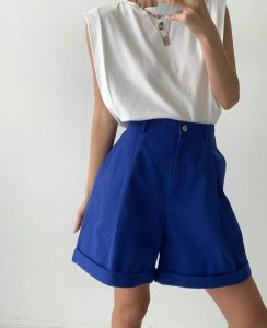 立體剪裁後鬆緊顯瘦時髦打摺西褲 - Image 7