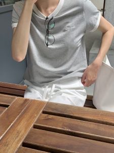 好穿撞色彈性短袖上衣 - Image 5