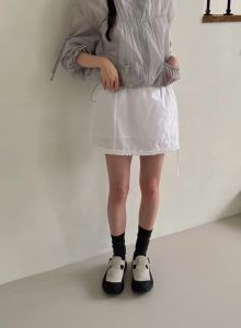 簡約好看荷葉滾邊鬆緊短褲裙 - Image 6