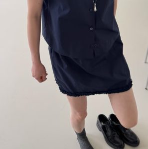 簡約好看荷葉滾邊鬆緊短褲裙 - Image 8