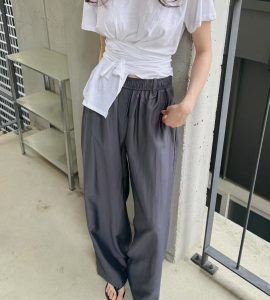 穿比不穿還舒服高級縲縈鬆緊落地長褲 - Image 2