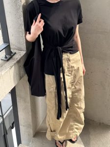 100%棉質腰綁帶設計上衣 - Image 13