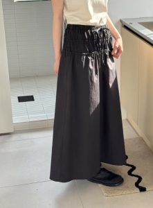 收腰收臀高級車線設計鬆緊長裙 - Image 4